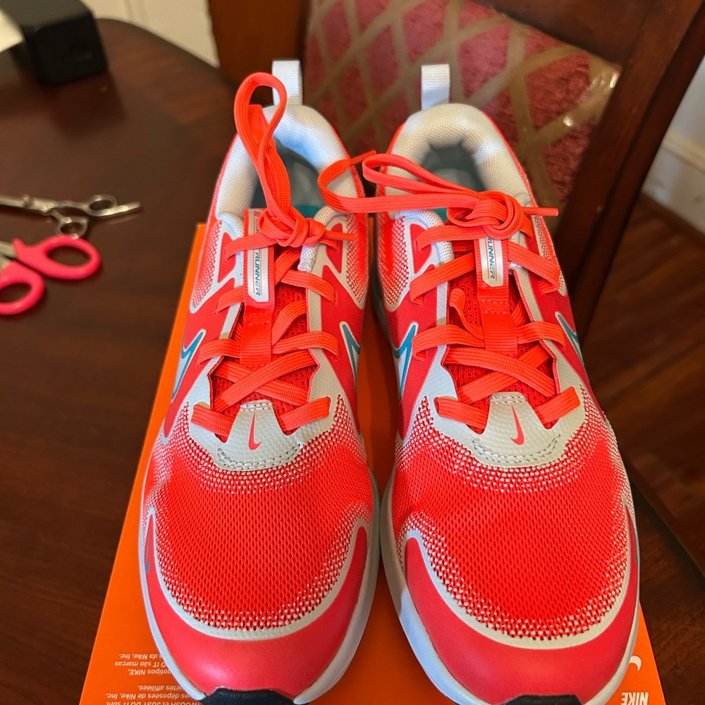 Nike Orange and White Athletic Shoes - Picture 2 of 5